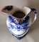 English Victorian Style White, Blue and Gold Porcelain Pitcher, 1880s, Image 3