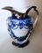 English Victorian Style White, Blue and Gold Porcelain Pitcher, 1880s 4