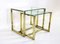 Nesting Coffee Tables in Brass and Glass, 1970s, Set of 2, Image 2