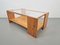 Vintage Scandinavian Pine Wood Coffee Table in Glass, 1970s 4