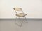 Vintage Folding Chair in Chrome & Smoked Acrylic Glass by Giancarlo Piretti for Castelli, 1970s 9