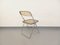 Vintage Folding Chair in Chrome & Smoked Acrylic Glass by Giancarlo Piretti for Castelli, 1970s, Image 9