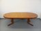 Vintage Round Dining Table in Wood Mosaic Teak and Walnut with Extensions by Dieter Waeckerlin, Swiss, 1960s 11