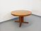 Vintage Round Dining Table in Wood Mosaic Teak and Walnut with Extensions by Dieter Waeckerlin, Swiss, 1960s, Image 4