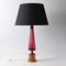 Italian Ruby Glass and Gold Table Lamp from Barovier & Toso, Image 1