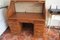 American Desk with Vintage Curtain in Walnut, 1960s 9