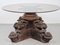 Anglo-Indian Hand-Carved Hardwood and Glass Coffee Table 1840, 1890s 1