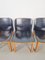 Black Leather Dining Chairs attributed to Afra & Tobia Scarpa, 1970s, Set of 4 6