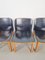 Black Leather Dining Chairs attributed to Afra & Tobia Scarpa, 1970s, Set of 4, Image 6