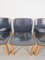 Black Leather Dining Chairs attributed to Afra & Tobia Scarpa, 1970s, Set of 4 5