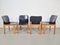 Black Leather Dining Chairs attributed to Afra & Tobia Scarpa, 1970s, Set of 4 2