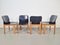 Black Leather Dining Chairs attributed to Afra & Tobia Scarpa, 1970s, Set of 4, Image 2