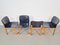 Black Leather Dining Chairs attributed to Afra & Tobia Scarpa, 1970s, Set of 4 13