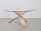 Postmodern Cross Leg Coffee Table in Wood and Glass, Italy, 1990s 13