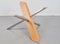 Postmodern Cross Leg Couchtisch aus Holz & Glas, Italien, 1990er 6