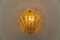 Heavy Golden Ice Glass Shell Wall Lamp from Limburg, 1960s 3