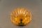 Lámpara de pared pesada de concha de cristal hielo dorado de Limburg, años 60, Imagen 6