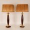 Vintage Empire Table Lamps in Faux Rosewood & Gilded Brass, 1980s, Set of 2 1