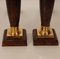 Vintage Empire Table Lamps in Faux Rosewood & Gilded Brass, 1980s, Set of 2 3