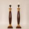 Vintage Empire Table Lamps in Faux Rosewood & Gilded Brass, 1980s, Set of 2, Image 8