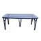 Vintage Spanish Hand-Painted Porcelain Dining Table with Blue Bamboo Legs from Manises 6