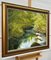 Terry Evans, escena del árbol del río, 1995, pintura al óleo de Impasto, enmarcado, Imagen 2