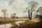Peter J Greenhill, English Country Landscape, 1980, Peinture à l'huile, Encadré 10