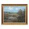 Joop Smits, Paesaggio fluviale con montagne e alberi, 1995, Pittura, Incorniciato, Immagine 1