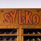 Mobiletto Sylko in cotone con facciata in vetro, anni '50, Immagine 3