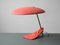 Mid-Century Italian Modernist Table Lamp with Red Shrink Varnish 1