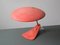 Mid-Century Italian Modernist Table Lamp with Red Shrink Varnish 2