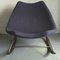 F595 Rocking Chair in Blue Fabric and Steel by Geoffrey Harcourt for Artifort, 1960s 9