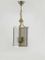 French Neoclassical Smoked Glass Lantern, 1970s, Image 5