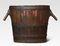 Oval-Shaped Log Bin with Oak Frame and Iron Bands 5