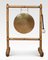 Oak Framed Brass Dinner Gong, 1890s 1