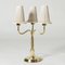 Vintage Brass Table Lamp by Hans Bergström, 1940s, Image 1