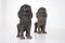 Early 20th Century Singha Temple Guardian Lions in Bronze, 1920s, Set of 2 3
