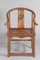 19th Century Late Qing Chinese Elm Horseshoe Armchair 1