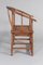 19th Century Late Qing Chinese Elm Horseshoe Armchair, Image 4
