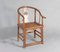 19th Century Late Qing Chinese Elm Horseshoe Armchair 3
