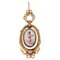 French Miniature Fine Pearl 18K Rose Gold Pendant, 19th Century 12