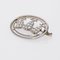 Oval Diamonds and 18 Karat White Gold Bells Brooch, 1930s 3