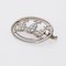 Spilla ovale in oro bianco a 18 carati e diamanti, anni '30, Immagine 3