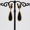 Fine Pearls, Onyx and 18 Karat Yellow Gold Dangle Earrings, 19th Century, Set of 2 9