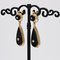 Fine Pearls, Onyx and 18 Karat Yellow Gold Dangle Earrings, 19th Century, Set of 2 4
