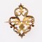 French 18 Karat Yellow Gold Lily Flower Brooch, 20th Century, Image 11