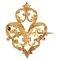 French 18 Karat Yellow Gold Lily Flower Brooch, 20th Century, Image 1