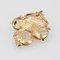 French 18 Karat Yellow Gold Lily Flower Brooch, 20th Century, Image 5