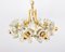 Large Brass and Crystal Glass Chandelier by Sische, Germany, 1970s 6