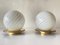 Italian Ball Glass and Brass Table Lamps, Italy, 1960s, Set of 2 6